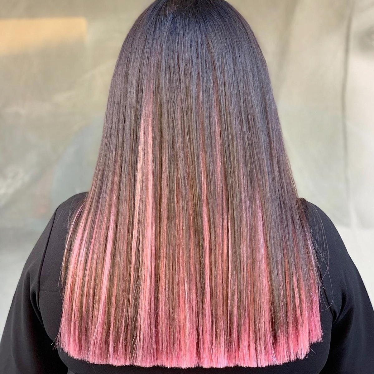 Vibrant Hot Pink Ombre Hair